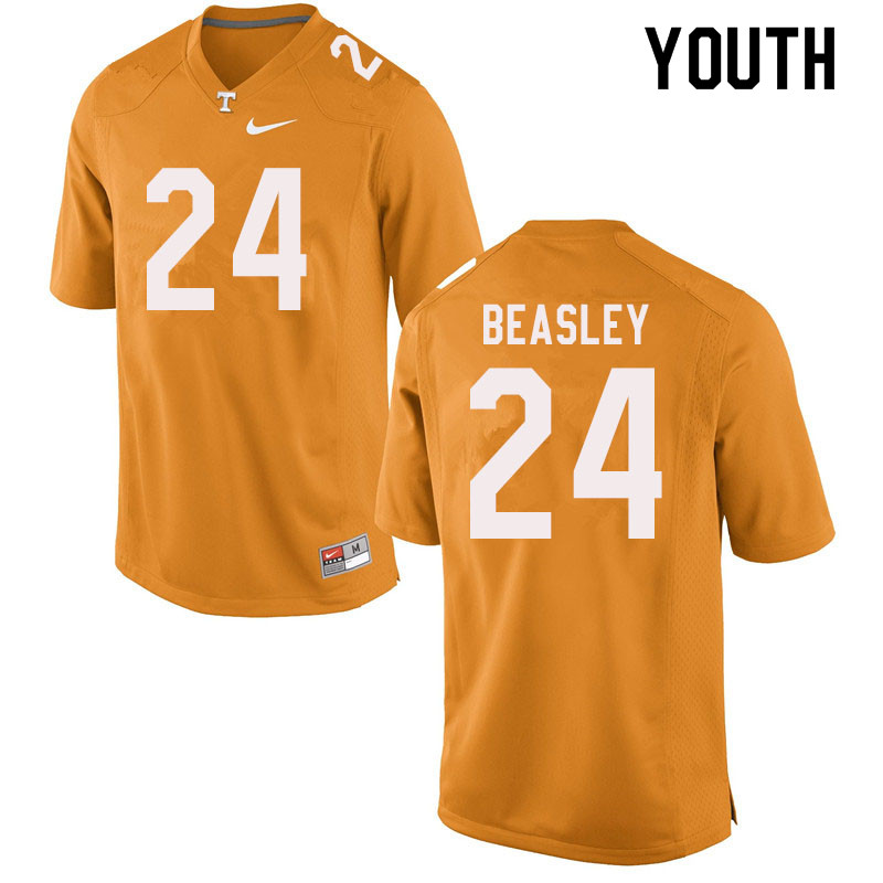 Youth #24 Aaron Beasley Tennessee Volunteers College Football Jerseys Sale-Orange